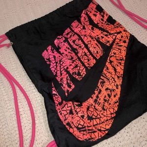 Nike Pink/Orange Black String Bag